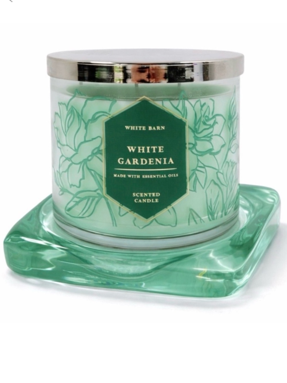 MCM Recycled Art Square Candle Wine Holder‎ Trinket Glass Tray Aqua